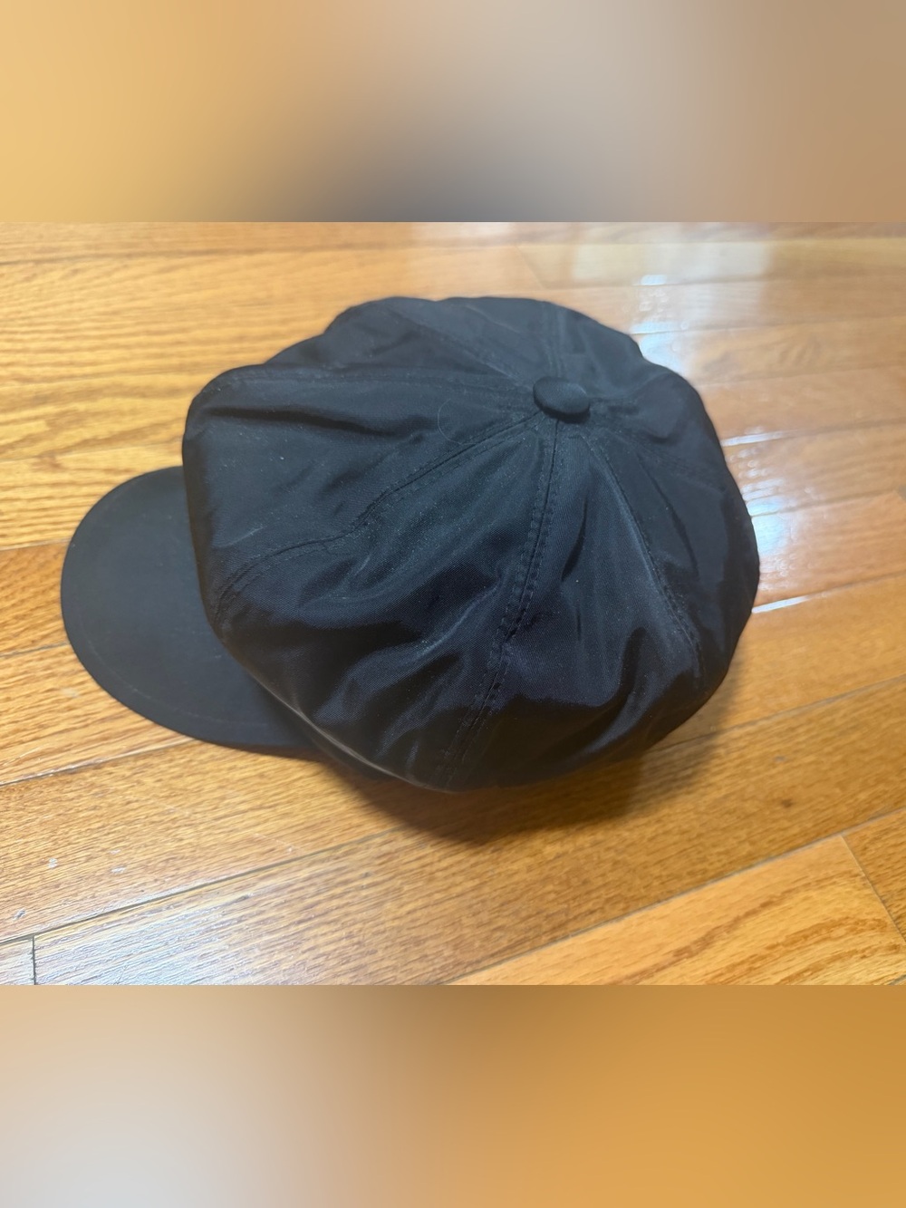 Prada Black Logo Nylon Hat Sz M - Picture 2 of 6